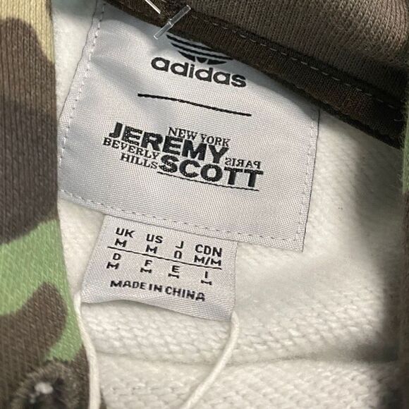 Adidas Originals x Jeremy Scott Mens size Medium Camouflage Hoodie H53373 New - Picture 6 of 11